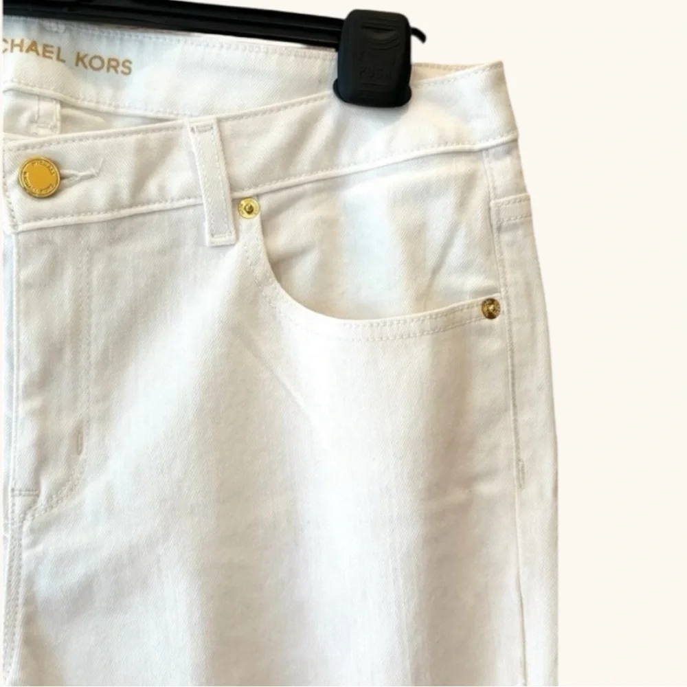 🤍 Michael Kors: White Cropped Jeans | Size 12 | Cotton Spandex